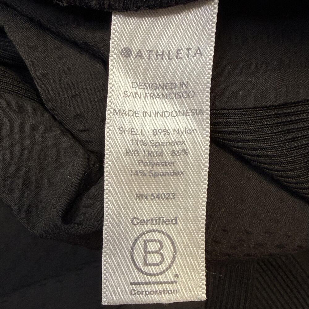 Athleta Textured Brooklyn Jogger Pants Womens 6 Black Elastic Waist Zip Pockets - Picture 11 of 15